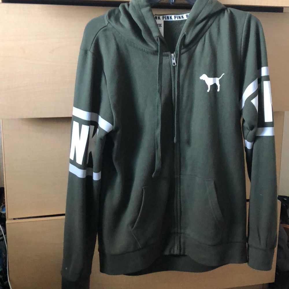 Olive green Victoria Secret PINK hoodie